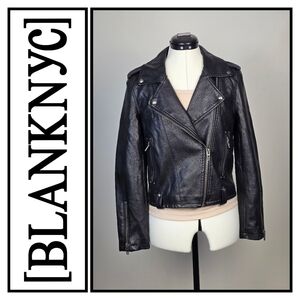 BLANKNYC Faux Leather Moto Jacket – Size XS